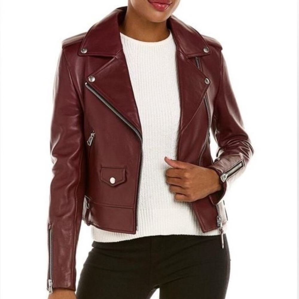 Mackage Baya Leather Biker Jacket-XS